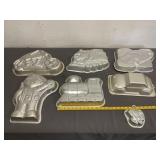 7 Various Character Wilton Aluminum Pans