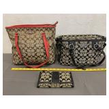 2 Coach Purses & 1 Wallet