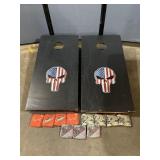 Custom Wood Cornhole Game W/Bean Bags