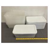 15 Plastic Storage Boxes W/Lids