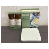 Figment Salt & Pepper Grinder Set & Digital Scale