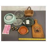 Murano Glass Bowl, Longaberger basket & More