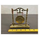 Vintage Brass Gong W/Chinese Dragon & Mallet