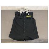Nirvana Denim Vest W/Hood Size L