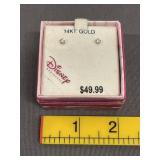 14K White Gold Stud Earrings