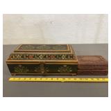 2 Vintage Wooden Boxes