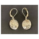 Sterling Hammered Disc Earrings