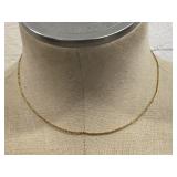 14K Gold Necklace Weight 1.7 Grams, Length 16'