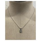 Sterling Necklace & Pendant Length 18'