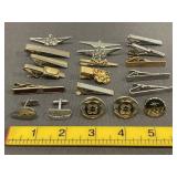 20 PCs Of Misc. Vintage Tie Clips, Buttons & More