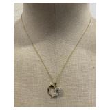 Gold Over Sterling Necklace & Pendant Length 16'