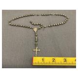 Sterling Rosary 25 Grams Needs Repair 17'