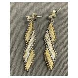 Sterling Dangle Earrings Weight 5 Grams