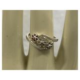 Sterling Floral Ring Size 6.75