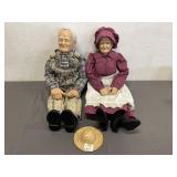 Vintage Porcelain Grandpa & Grandma Dolls