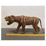 Vintage Leather Wrapped Paper Machete Tiger