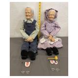 Vintage William Wallace Jr. Grandpa & Grandma Doll
