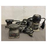 Craftsman Router & Sander, Black & Decker Sander