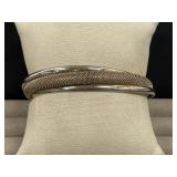 Sterling Twisted Mesh Bracelet Cuff