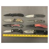 8 Misc. Brand Folding Knives