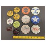 13 Various Themed Vintage Buttons