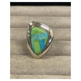 DTR Jay King Sterling Ring Multi Stone Inlay