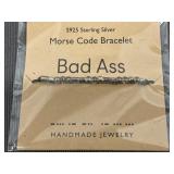 Morse Code Bracelet W/Sterling Beads