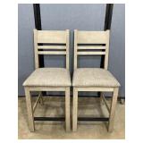 2 Cushioned Seat Dining Chairs