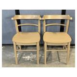 2 Threshold Round Back Dining Chairs