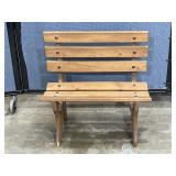 Small Slatted Park Bench