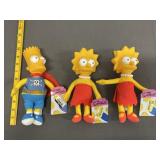3 The Simpsons Dolls NWT
