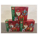 3 Lego Christmas Ornament Selection NWT