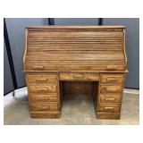 Vintage Roll-Top Desk Unit
