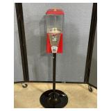 Vintage Metal/Plastic Gum-Ball Machine W/Key