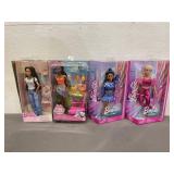 4 Various Style Barbie Dolls