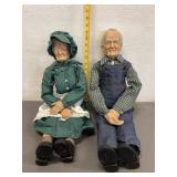 2 Vintage William Wallace Jr. Porcelain Dolls