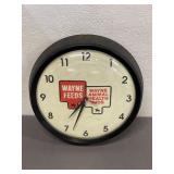 Vintage Wayne Feeds Wall Mount Clock