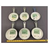 6 Figmint 6' Enameled Cast Iron Skillets