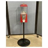 Vintage Metal/Plastic Gum-Ball Machine W/Key