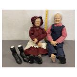 2 William Wallace Jr. Porcelain Dolls W/Spare Feet