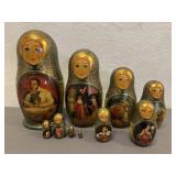 10 Pc Vintage Russian Nesting Dolls
