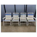 4 Folding Pool Strap Chairs