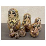 7 Pc Vintage Russian Nesting Dolls