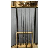 11 Various Length Fishing Rods Shakespeare & Zebco
