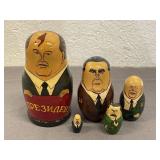 5 Pc Vintage Russian Nesting Dolls