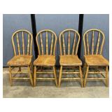 4 Vintage Windsor Style Dining Chairs