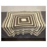 Vintage Crochet Throw Blanket 44'x44'