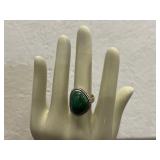 Sterling Silver Turquoise Ring Size 6.5