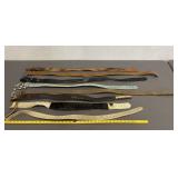 8 Various Material/Length Vintage Belts