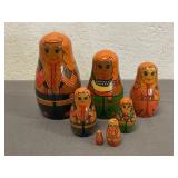 7 Pc Vintage Russian Nesting Dolls